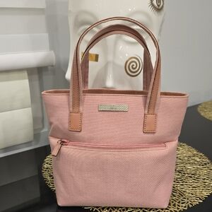 Gucci Pink Canvas Small Tote with Front Zip Pocket